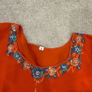 Indian top with plazo and duppata